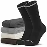 Closemate 5 Paia Spessore Termiche Invernali Calze Uomo Donna Calzini per Stivali Traspiranti Cotone Elasticità Spugna Intera Lunghe Calzini Uomo da Lavoro (MistoB, Taglia L)