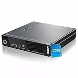 Lenovo, Mini Pc fisso i5, Ram 8 Gb, SSD 256 Gb, Wi Fi, Pc desktop i5, Computer pronto all'uso, Wi Fi, Windows 11 Pro, Office 2021 (Ricondizionato)