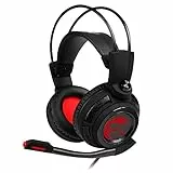 MSI DS502 GAMING HEADSET - Cuffie con audio surround virtuale 7.1, sistema di vibrazione, Neodymium Drivers da 40 mm, microfono omnidirezionale, controlli in linea, connettore USB 2.0 - cablato