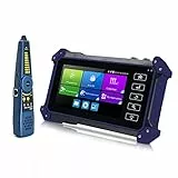 PEGATISAN 5-inch Touch Screen IP/Camera/CCTV Tester, Supports TVI/CVI/AHD/SDI/EX-SDI/HD-SDI, 4K/8MP/High Definition, with HDMI and VGA Input (Purple)