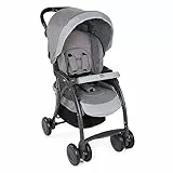 Chicco Simplicity Plus Top Passeggino Leggero Pieghevole da 0 Mesi a 15 kg, Portata max 18 kg, Reclinabile, con Manicotto Paracolpi, Posizione Nanna, Chiusura Compatta, Doppio, Grigio