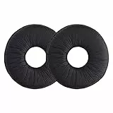 kwmobile 2x Cuscinetto Cuffie Compatibile con Technics RP DJ1200 / DJ1210 Pad - Cuscinetti Ricambio Cuffie Over Ear Simil Pelle - nero
