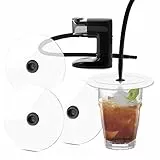 D & D Dischi AFFUMICATORE per Cocktail, Bevande, Drink - Affumicatura di Bicchieri, Smoked Drink, shacker - 3 Dischi Trasparenti con valvola per affumicatori Diametro 12 cm. Smoke Drink Cover