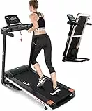 ISE Silenzioso Tapis Roulant Pieghevole Elettrico, Motore 550W Velocità Massima 13KM/H, con 12 Programmi di Preimpostati e Schermo LCD, Ruote di Trasporto, Max.110Kg, Tapirulan Elettrico SY-T2702