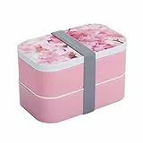 FHCSAO Inossidabile Contenitori,homeasy Scatola,bento Sacco per Il Pranzo Box Grano Naturale 1600 Ml Eco Lunch Box Portapranzo per Adulti E Bambini,Pink