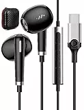 Cuffie USB C per iPhone 15 Pro Max Galaxy A34 A33 A54 A53 Z Fold5 S23 FE S22 Ultra,Cuffie USB C In-Ear HiFi Stereo USB C con microfono e controllo del volume per Xiaomi 13 12 Pro Pixel 8 7a OnePlus 11