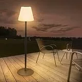 uuffoo Lampada da Terra LED a Ricarica Solare LED da esterno Lampada da esterno ricaricabile USB con batteria con Telecomando per Terrazza Balcone piscina, giardino