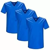 MISEMIYA - Confezione 3 Pz - Sanitari CASACA Unisex Divise SANITARIE Divise SANITARIE Divise MEDICHE - RIF. 817 * 3 - Large, Blu Reale 21
