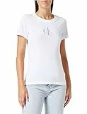 Calvin Klein Jeans Gradiente CK Tee Magliette S/S, Bright White, S Donna