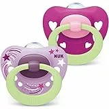 Nuk Signature Night 10177168 Succhietti Che Si Illuminano Al Buio, 18-36 Mesi, Viola