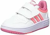 adidas Hoops 3.0 CF I, Scarpe da Ginnastica Basse Unisex - Bimbi 0-24, Bianco/Rosso Acido/Rosa, 20 EU