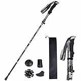 Bastoncino da Trekking, Bastoncino da Trekking Telescopico pieghevoli carbonioin Allu 7075 per Nordic Walking, Bastoncino da Trekking Telescopico Alluminio per Passeggiate (1PCS)
