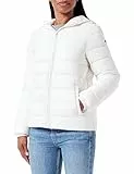 Champion Legacy Outdoor W - Light Nylon W/R Hooded Giacca imbotita, Off White, Donna FW23