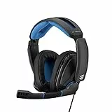 Sennheiser GSP 300 Cuffia Microfonica da Gaming Chiusa, Nero/Azzurro