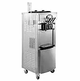 GIOEVO Macchina Elettrica per Gelato Soft da Terra 2200W 3 Gusti, Macchina Gelato Soft Yoghurt Sorbetto Crema di Caffè Elettrica 3 Gusti, Macchina Elettrica Commerciale per Gelato Sorbetto Granita