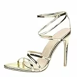 Porta Ciabatte Piscina Sandali Tacchi Scarpe casual in pizzo Traspiranti Sandali da donna di alta moda Art Sandali 41 (Gold, 39)