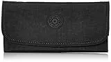 Kipling Money Land, Portafogli in cotone Donna, Leggero, Nero Noir, 3x18.5x10 cm