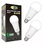 CLAR - Lampadina a LED E27 24W (Equivalente a 150W-200W) Lampadina LED Potenti, Lampada LED E27, Luce Naturale 4000ºK (Pack 2)