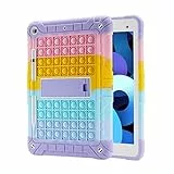 XZC - Custodia per iPad di 9ª 8ª 7ª generazione (iPad 10.2 2020/2019/2021) antiurto, protegge dalle cadute, con supporto per Apple Pencil, cavalletto estraibile e tracolla (arcobaleno 2)
