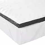 Amazon Basics - Coprimaterasso in memory foam con cinghie elastiche, spessore 4 cm, 90 x 200 cm