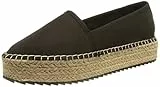 Tommy Jeans Espadrillas Flatform, Pantofole Donna, Nero, 39 EU