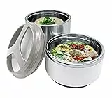 NERTHUS FIH 729-Thermos per Solidi a Doppia Parete 1,5 Litri di capacità, 18/8, Inox/Bianco, 1500 ml, Acciaio Inossidabile, 1500ml