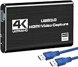 DIGITNOW! Scheda Registrazione Video HDMI, 4K dispositivo di acquisizione video HDMI USB 3.0, Full HD 1080P per la registrazione di giochi, trasmissione in streaming live