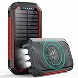 Feob Power Bank 26800mAh, 25W Ricarica Rapida USB C Caricabatterie Solare Portatile Dual QC 4.0 Uscita Batteria Esterna 15W Ricarica Wireless Powerbank con LED Torcia per iPhone Samsung Huawei