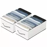 Mamowla Armadio Vestiti Organizer 12 Scomparti, Confezione da 2, Armadio Pieghevole Scatola di Immagazzinaggio con 12 Griglie, Cassetto Pieghevole Organizzare per Pantaloni, T-shirt, Jeans