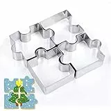 Stampini per biscotti, 4 pezzi, puzzle, formine per biscotti, pane, fondente, tagliapasta in acciaio inox