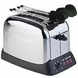 Ardes AR1T30 Tostapane 2 Fette TOSTO Inox in Acciaio 3 Funzioni Cottura e Timer con Pinze Vassoio Raccoglibriciole Removibile e Avvolgicavo, 1000 W, Inossidabile