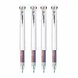 tigratigro] 4 Colori penna gel a Scatto,(0.5mm,nero+blu+verde+rosso) per ufficio e Scuola (4Pezzi)