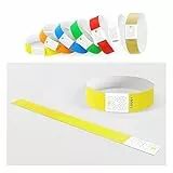 BKSAI 500pcs Braccialetti di identificazione Stampabili DIN A4 Stampabili Braccialetti d'ingresso Sicurezza Braccialetti in Carta Impermeabili Nastri di ingresso con Tyvek per Club Feste Eventi