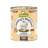 GranataPet Liebling’s Mahlzeit carne di agnello e patate, alimento completo per cani, cibo umido, scatolette senza cereali e zuccheri aggiunti, 6 x 800 g