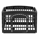 Iris Ohyama, Parco per cani, Gabbia per cani, Canile per cani, Casa per cani con 4 pannelli, L91,5 x P91,5 x H60 cm, CI-604E WD, Nero