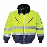 Portwest PJ50 Giacca Pilot 3 in 1 ad Alta Visibilità, Giallo/Navy, M