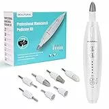 BEAUTURAL Manicure e Pedicure Elettrico Professionale Kit, Potente Fresa per Unghie con 7 Accessori, Sistema di Lucidatura per Unghie di Piedi e Mani