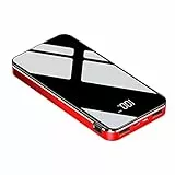 Power Bank, 30000 mAh Caricabatterie a Due Vie con Ricarica Rapida Caricabatterie Portatile con Display Digitale HD per cellulari e Tablet - Regalo Rosso