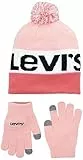 Levi's LAN Set Beanie e Guanti 9a8550 Berretto, Rosa di Rapture, Etichettalia Unica Unisex-Adulto