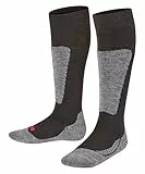 FALKE Active Ski K KH Lana Caldi Spessi 1 Paio, Calzini da Sci Unisex - Bambini, Nero (Black 3000), 31-34