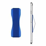 kwmobile Supporto per Dita per Cellulare - Sostegno Adesivo con Fascetta Elastica - Impugnatura Mano Universale per Smartphone Blu Scuro