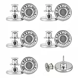 GGISUI 10pcs Bottoni Rimovibili Jeans 17mm Bottoni Rimovibili Jeans Lega di Zinco Bottoni per Stringere Jeans Argento Per Regolare Jeans Cappotti Vestiti Camicie Giacche Ecc