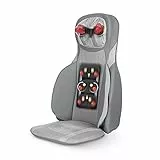medisana MC 826 coprisedile per massaggio shiatsu, copertura per massaggio con digitopressione e picchiettamento, massaggio del collo regolabile, 3 intensità, funzione calore per tutta schiena e collo