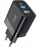 Caricatore USB C 45W Caricabatterie USB A + C Presa Rapido Alimentatore Multiplo da Muro Tipo C Spina Caricatore Rapido USB C Per Samsung S23 Ultra S22 S21 S20 Per iPhone 15 Pro Max 14 13 12 Pixel 7 6