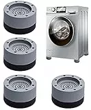 Piedini Antivibrazione per lavatrice universali | 4 Pezzi Tappetino antivibrazione Gomma per Lavatrice/Cuscinetti in Antiscivolo per lavatrice e asciugatrici - piedini lavatrice antivibrazione