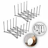 NILEZON Porta Coperchi Pentole Acciaio Inossidabile - Porta Coperchi Pentole Salvaspazio Argento - Organizer Pentole Ergonomico - Porta Piatti Flessibile - Organizzatore Cucina Per Padelle E Piatti