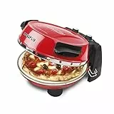 G3 Ferrari G10032 Pizzeria Snack Napoletana, Forno Pizza Plus Evo, Doppia Pietra Refrattaria (Diametro 31 Cm), 1200 W, Timer 5', Ricettario Incluso, Rosso