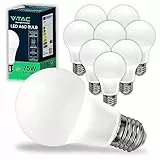 V-TAC 10x Lampadine LED A60 con Attacco E27 potenza 10.5W (Equivalenti a 75W) - Lampadine Nuova Generazione - 1055 Lumen - Massima Efficienza e Risparmio Energetico - 3000K Luce Calda