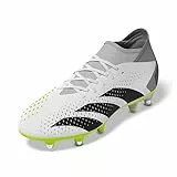 adidas Predator Accuracy.3 Soft Ground, Football Shoes Unisex-Adulto, Bianco (Ftwr White/Core Black/Lucid Lemon), 44 EU