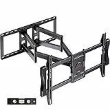 Perlegear Supporto TV Parete per TV da 37-90 Pollici, Staffa Universale per TV a Lunga Braccio con Girevole Inclinabile Liscio, Supporto TV può Contenere fino a 60 kg, max VESA 600x400 mm